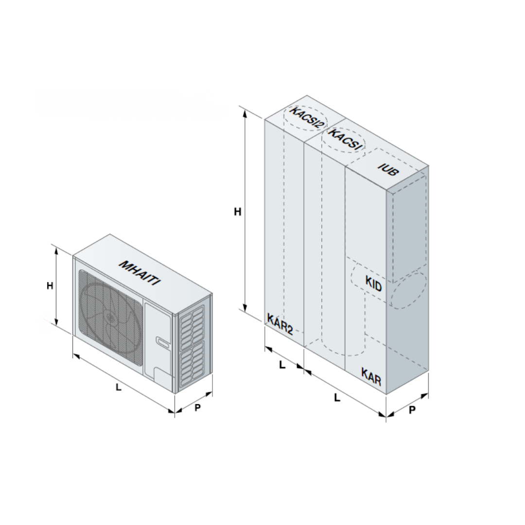 Monobloc Heat Pump WH-MDC05J3E5 Aquarea High Connectivity Monobloc Outdoor Unit J Generation R32 - 5 kW 