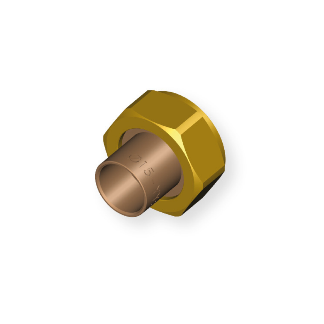 TECO Raccordi a Saldare in Bronzo Per Tubi in Rame Tenuta Conica TC 3/4" - Varie Misure (10 pz.)