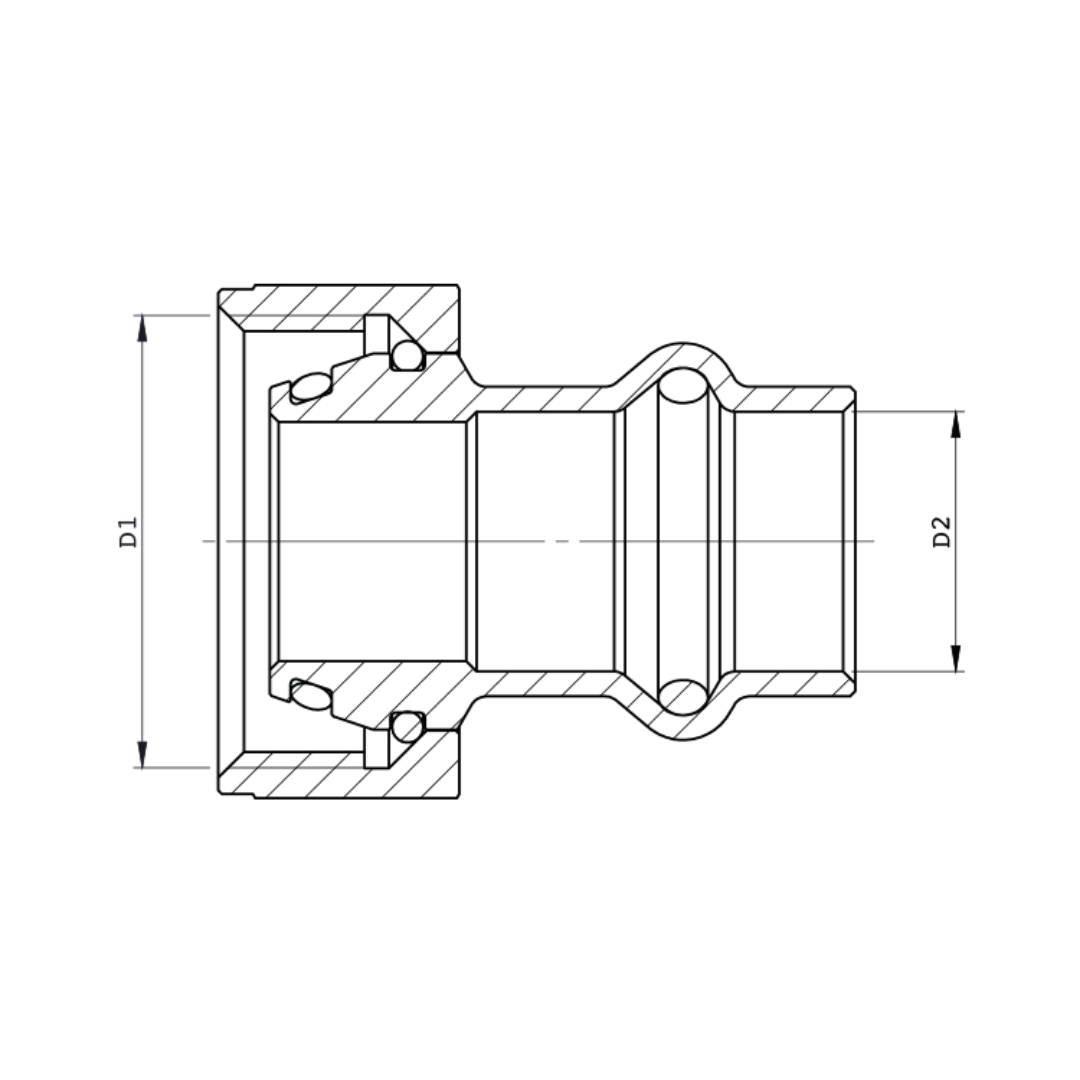TECO Raccordi a Pressare G-Press® (Unipress RG®) Tenuta Conica TC 1