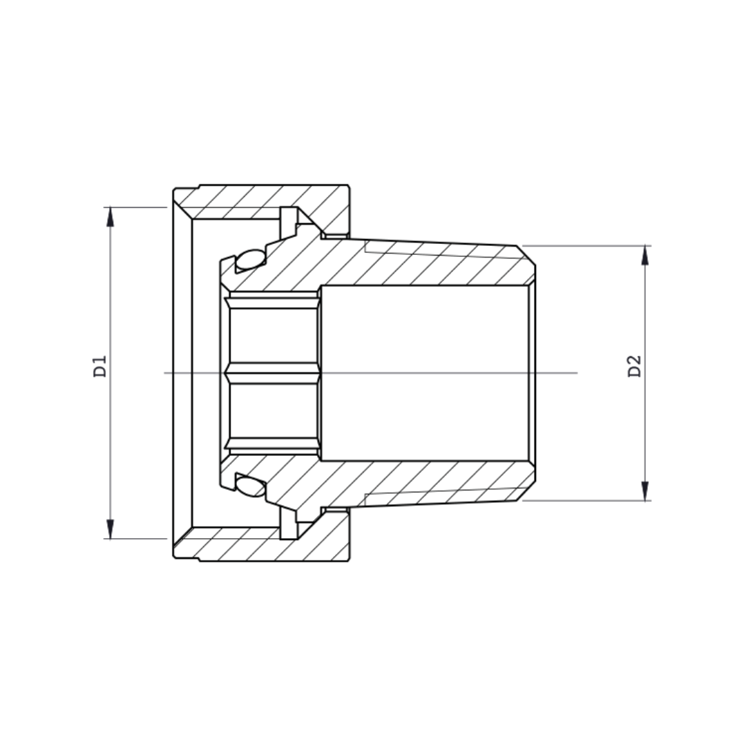 TECO Raccordi Filettati Tenuta Conica TC 3/4" - Cod. K0CF1201 (10 pz.)