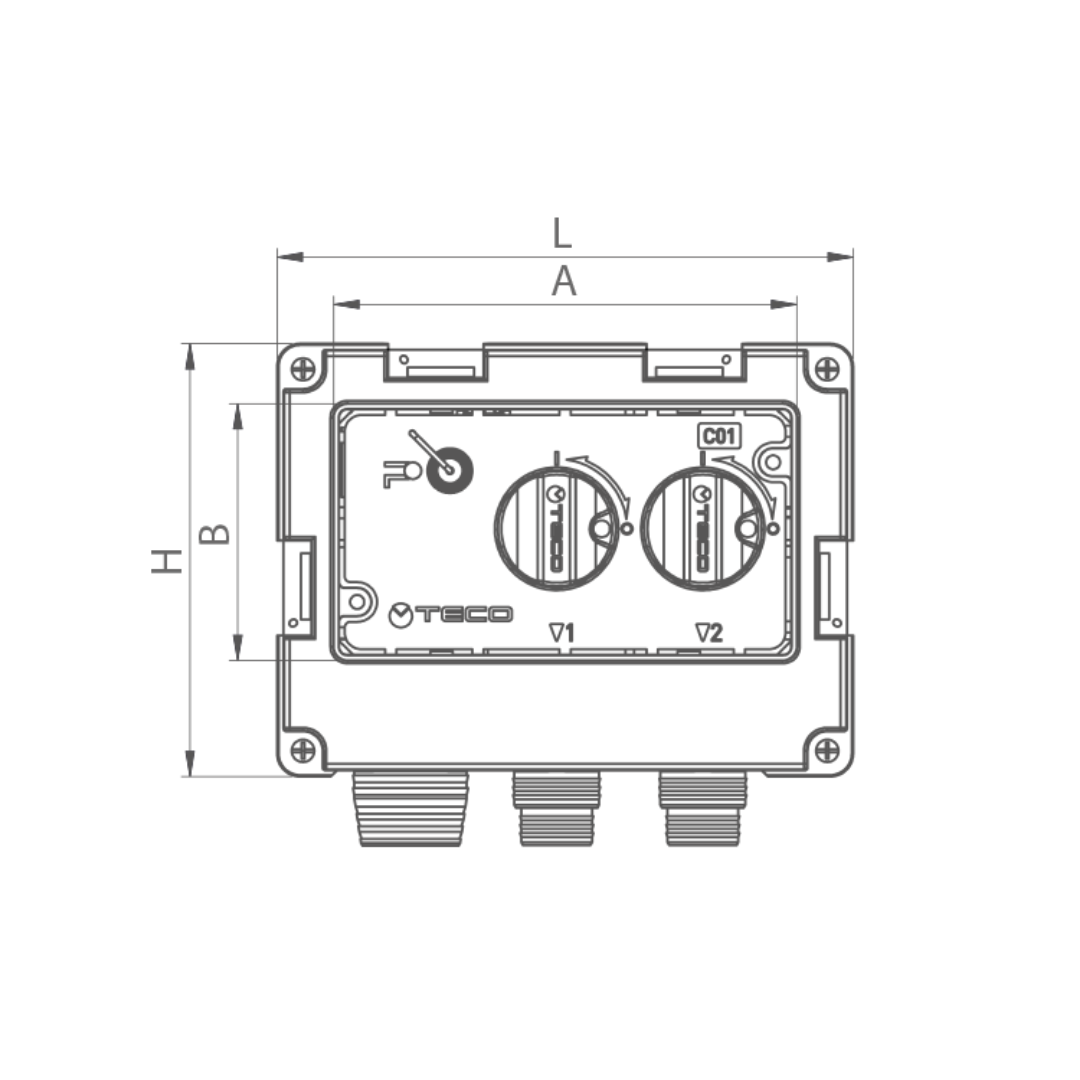 TECO Collettore Gas Multi-Intercettazione a Due Vie Modello K2.2 - Cod. K202CC10100