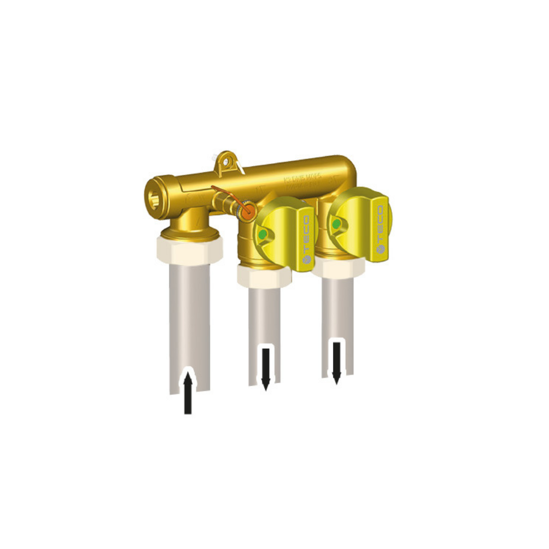 TECO Collettore Gas Multi-Intercettazione a Due Vie Modello K2.2 - Cod. K202CC10100