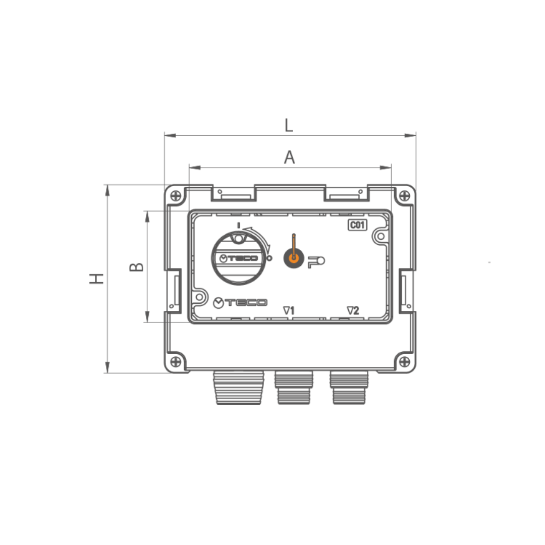 TECO Collettore Gas Con Intercettazione Generale a Due Vie Modello K2.3 - Cod. K203CC10100