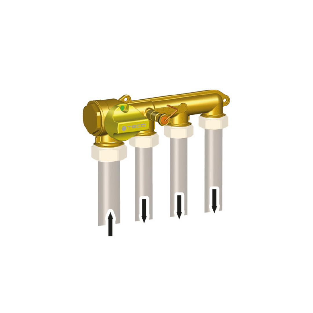 TECO Collettore Gas Con Intercettazione Generale a Tre Vie Modello K2.4 - Cod. K204DC10100