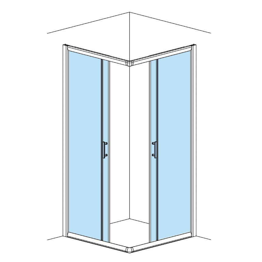 Kokis Corner Shower Enclosure 78/80 x 78/80