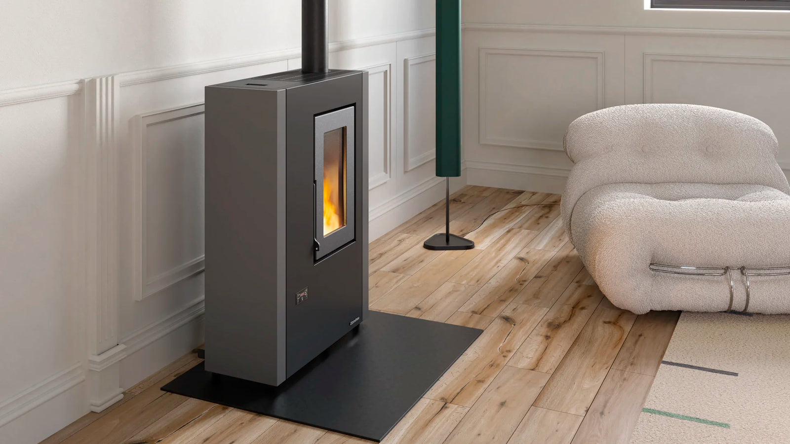 Stufa A Pellet Slim La Nordica Extraflame Modello LUISELLA 5.0 MAXI 7 kW Vari Colori