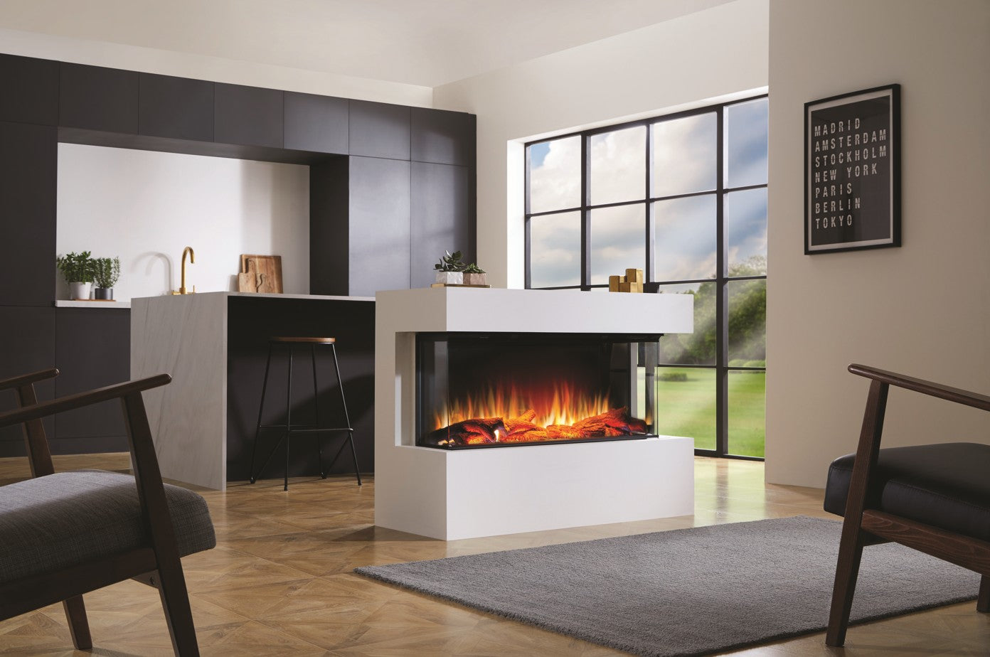 Camino Elettrico da Incasso MaisonFire Modello LEPIAKI 100