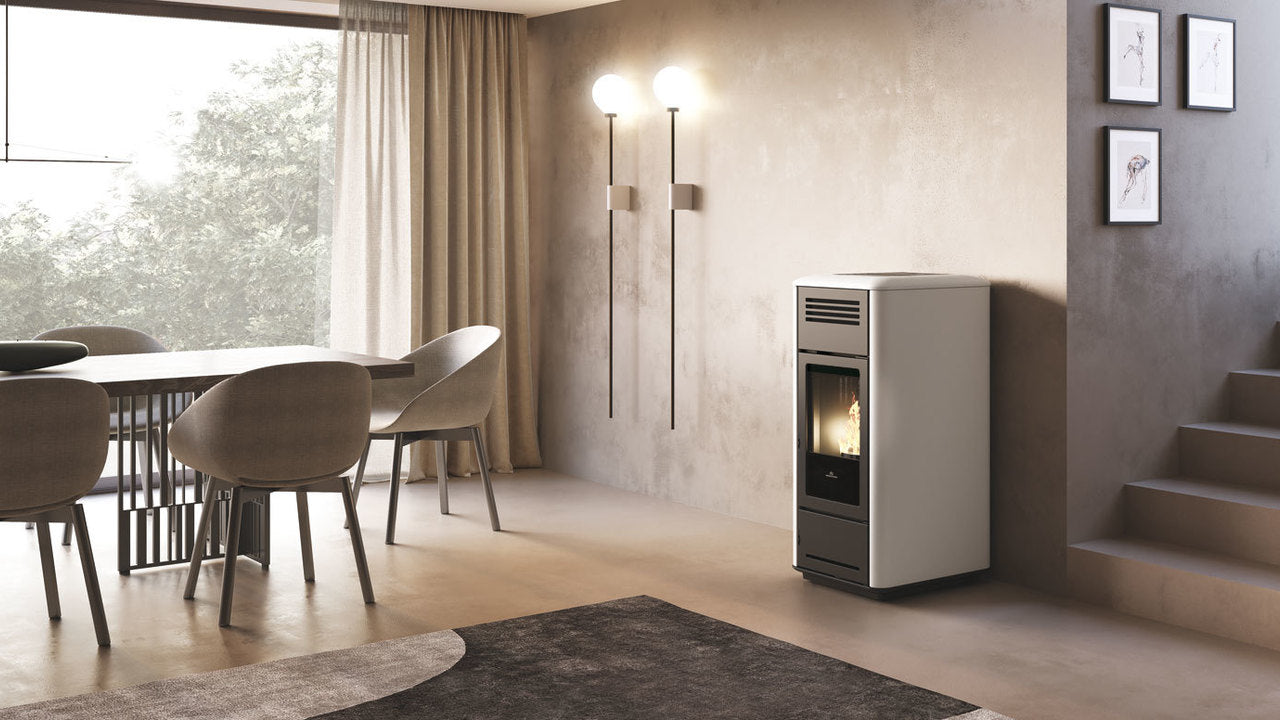 Termostufa a Pellet EdilKamin Modello Milla H 12 Evo Da 12 Kw - Vari Colori