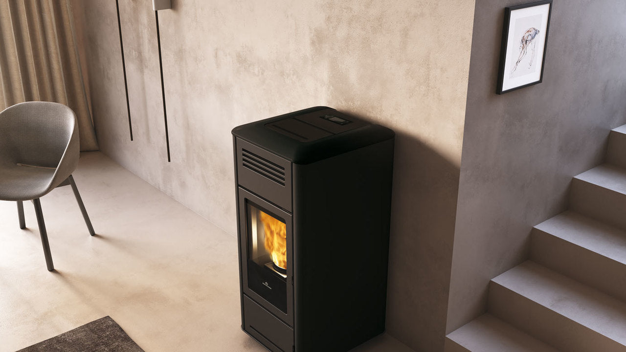 Termostufa a Pellet EdilKamin Modello Milla H 12 Evo Da 12 Kw - Vari Colori