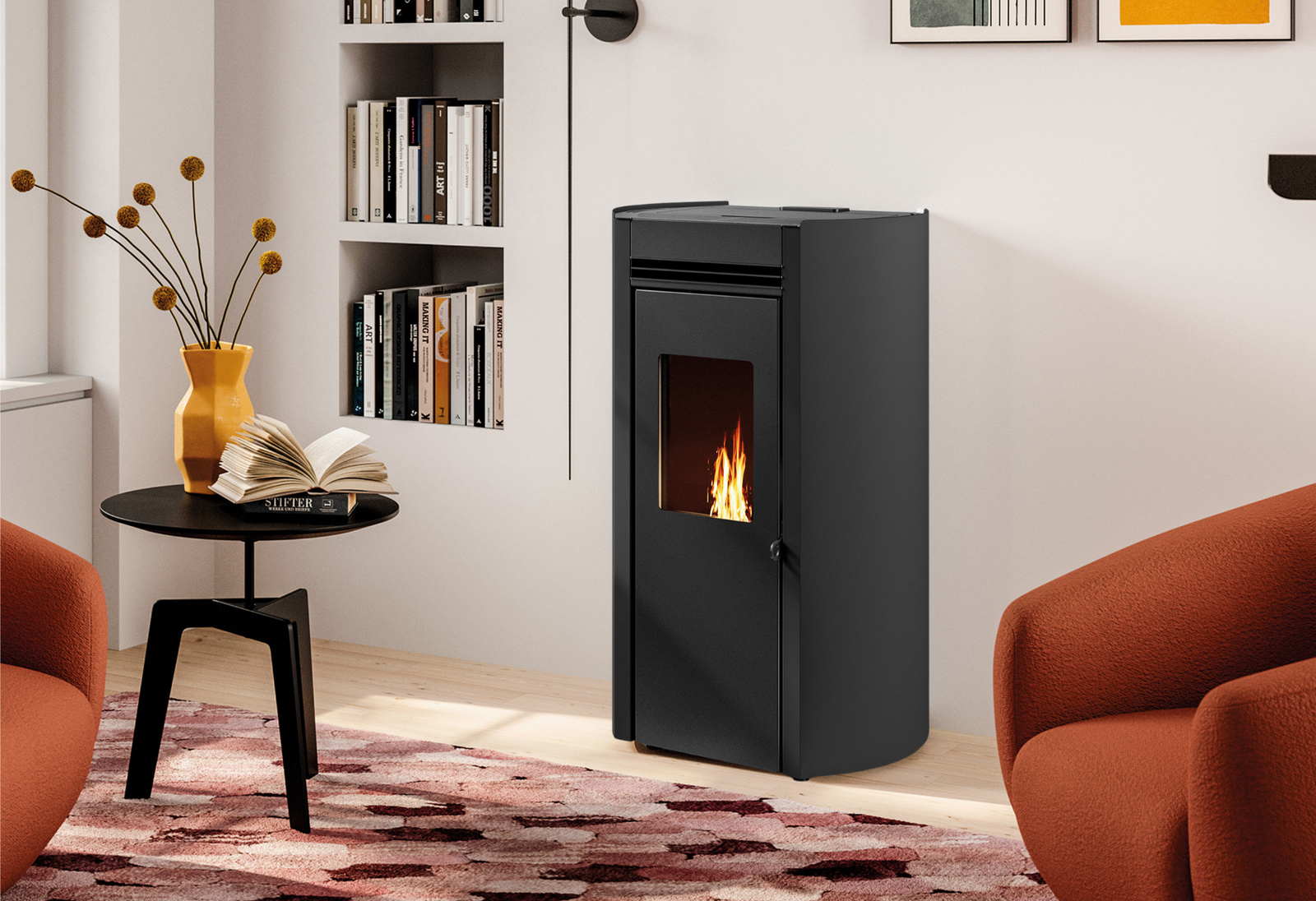 Stufa a Pellet ad Aria Palazzetti Ecofire Flo TC 6 Kw - Vari Colori