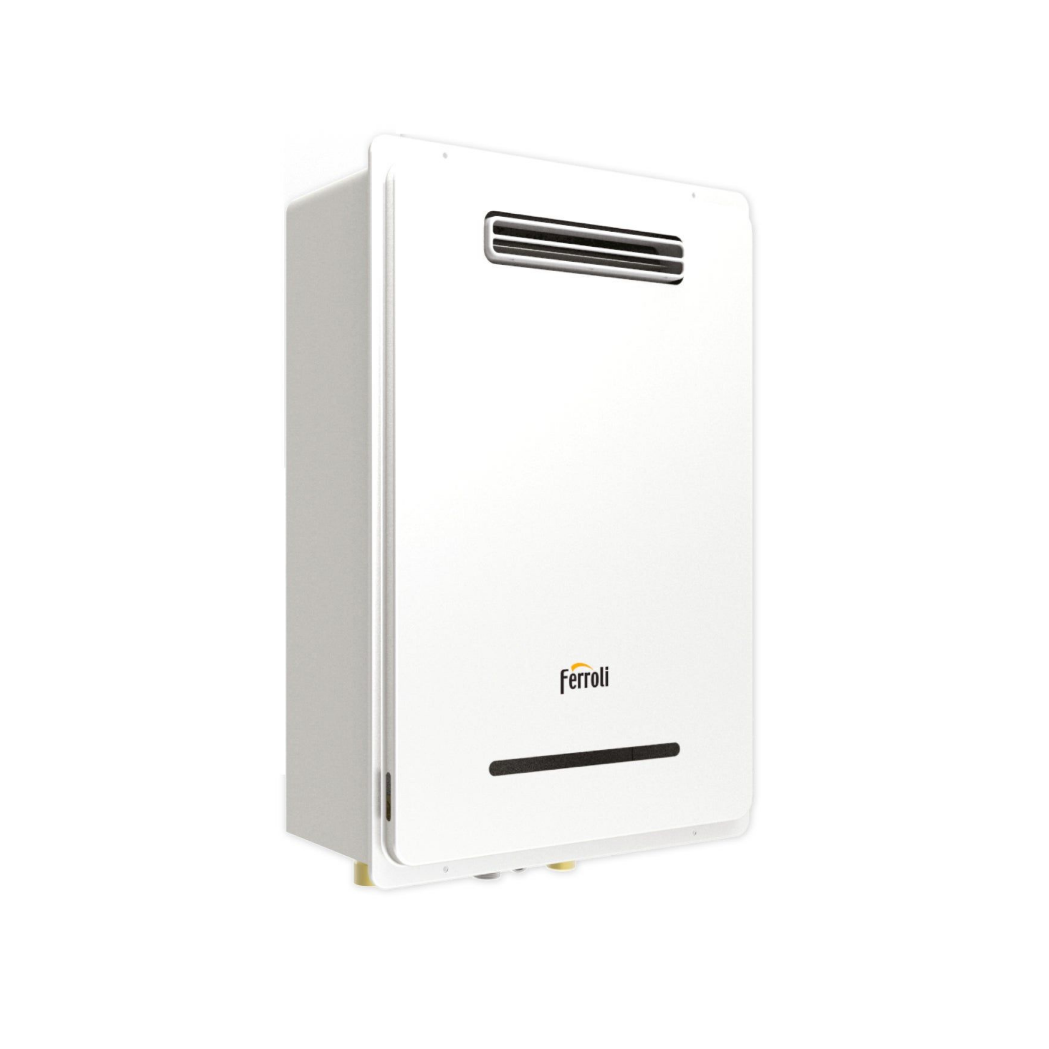 Scaldabagno a Gas Ferroli Da Esterno Modello Externo 22 Lt Metano Low Nox Cod. 0DW98IWA - Con Cronocomando di Serie