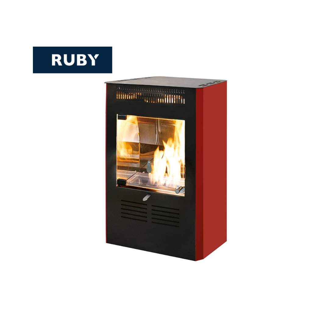 Poêle à bioéthanol TECNOAIR SYSTEM 3 kW Ruby - Couleur Bordeaux