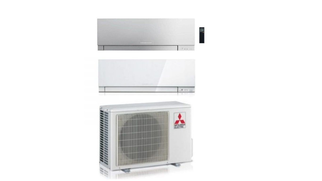 Condizionatore Climatizzatore Mitsubishi Electric Dual Split inverter Kirigamine Zen White 9000 Silver 12000 MSZ-EF R-32 9000+12000 Colore Bianco/Silver con MXZ-2F42VF4 9+12 Wi-Fi Integrato