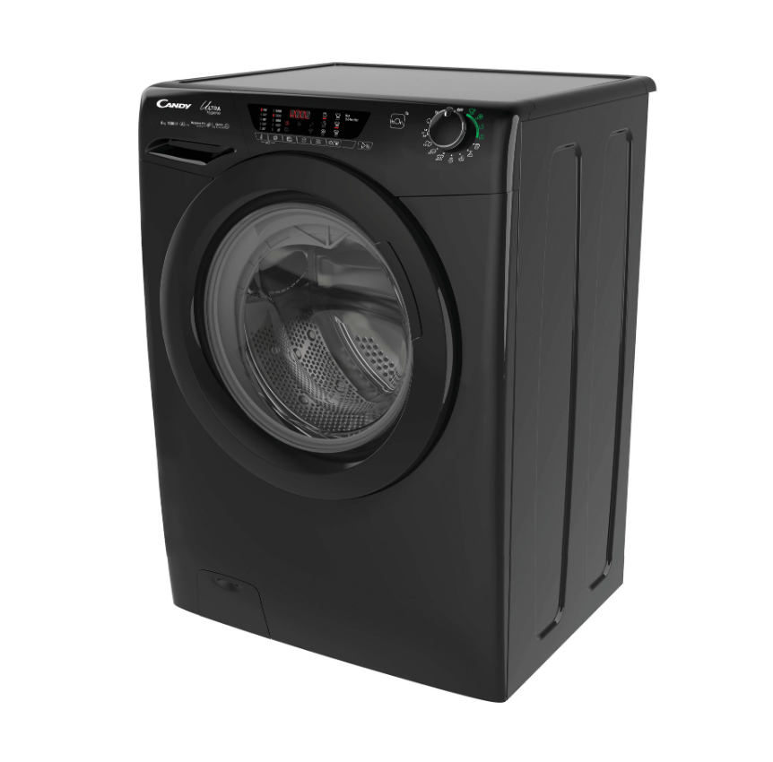 Lavatrice Libera Installazione Caricamento Frontale Candy Ultra Hygiene HE1584TWMBB6-S 8 kg 1500 Giri/min Nero Classe A
