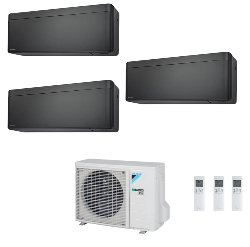 Condizionatore Climatizzatore Daikin Trial Split Stylish New Total Black R32 Wi-Fi 7000+12000+12000 BTU Con 3MXM68N/A