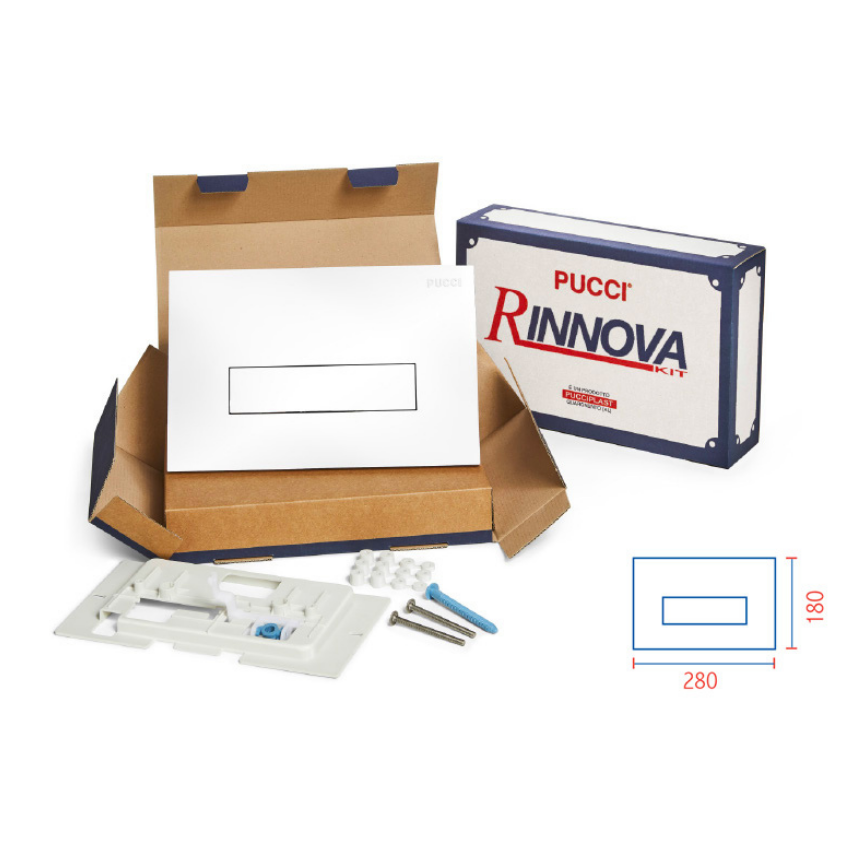 Pucciplast Rinnova Kit Di Trasformazione Per Placche Serie Sara BIANCA 10 mm Cod. 80179680