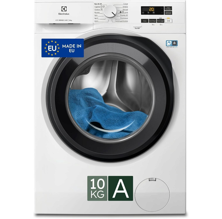 Lavatrice Libera Installazione Caricamento Frontale Electrolux SensiCare 600 EW6F110G 10 kg 1400 Giri/min Bianco