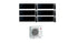 Mitsubishi Electric Quadri Split inverter air conditioner Kirigamine Zen Black R-32 7000+9000+9000+12000 Black color with MXZ-4F72VF4 7+9+9+12
