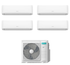 Condizionatore Climatizzatore Hisense Quadri Split Inverter R-32 Hi-Comfort 7000+9000+9000+12000 Con 4AMW81U4RJC WiFi Integrato 7+9+9+12