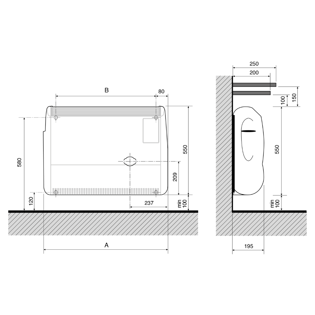 Radiatore A Gas Stufa Convettiva Fondital Gazelle Evo 5000 Metano Da 4,52 KW - Cod. GEIT501PR2