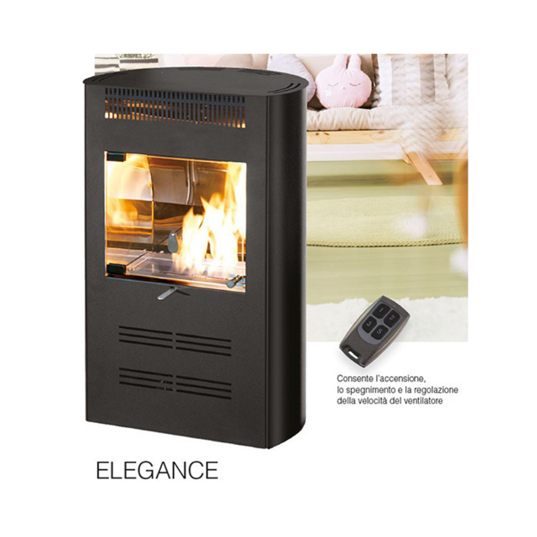Poêle à bioéthanol TECNOAIR SYSTEM, modèle Ruby Elegance 3 kW - Coloris Bordeaux