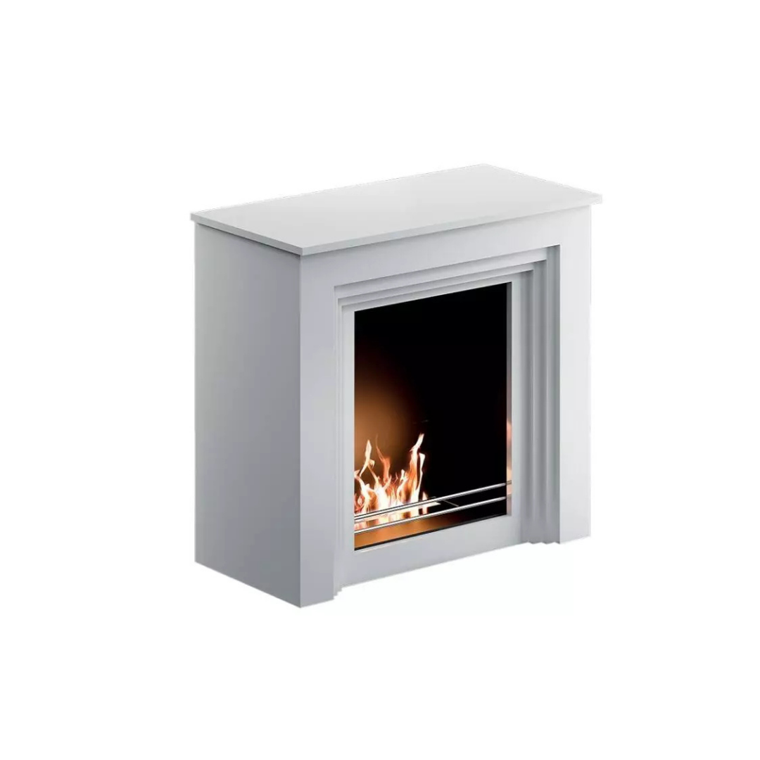 TECNOAIR SYSTEM Camino a Bioetanolo Ruby da Pavimento Modello FALCADE Da 2,0 kW - Colore Bianco