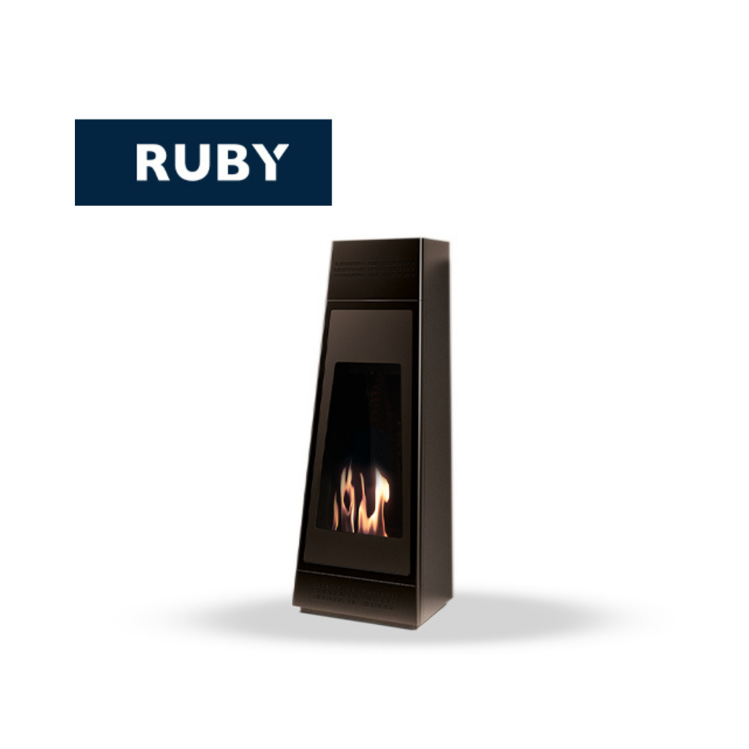 Cheminée à bioéthanol murale TECNOAIR SYSTEM Ruby, modèle VERONA 3,0 kW - Blanche