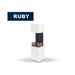 TECNOAIR SYSTEM Camino a Bioetanolo Ruby da Pavimento Modello LIVIGNO Da 2,5 kW - Colore Bianco