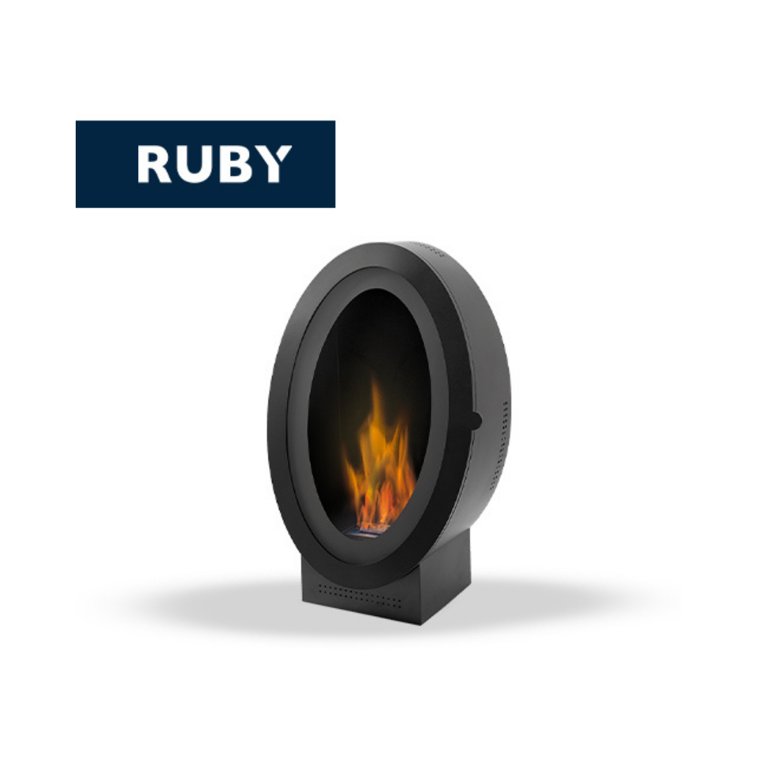 TECNOAIR SYSTEM Camino a Bioetanolo Ruby da Pavimento Modello OSAKA Da 3,0 kW - Colore Nero