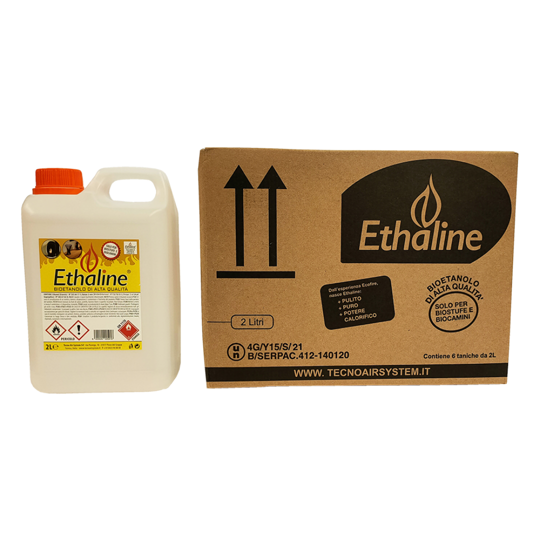 TECNOAIR SYSTEM Bioetanolo Ethaline Liquido Da 2 Lt - 6 Flaconi a Confezione