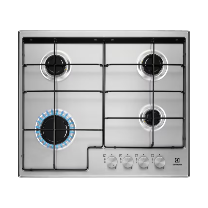 Piano Cottura a Gas Da incasso Electrolux EGS6424X 59.5 cm Acciaio Inox Gas 4 Fornello(i)