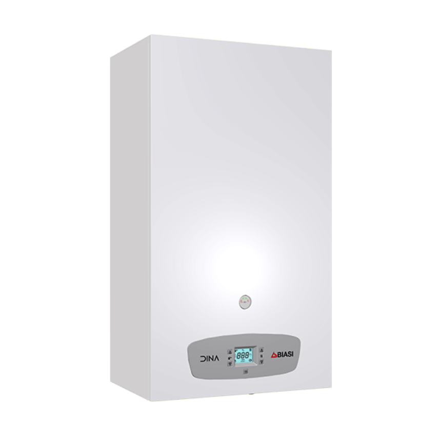 BIASI Dina 35 kW Condensing Boiler for METHANE/LPG, Wi-Fi Optional, with Flue Gas Exhaust Kit