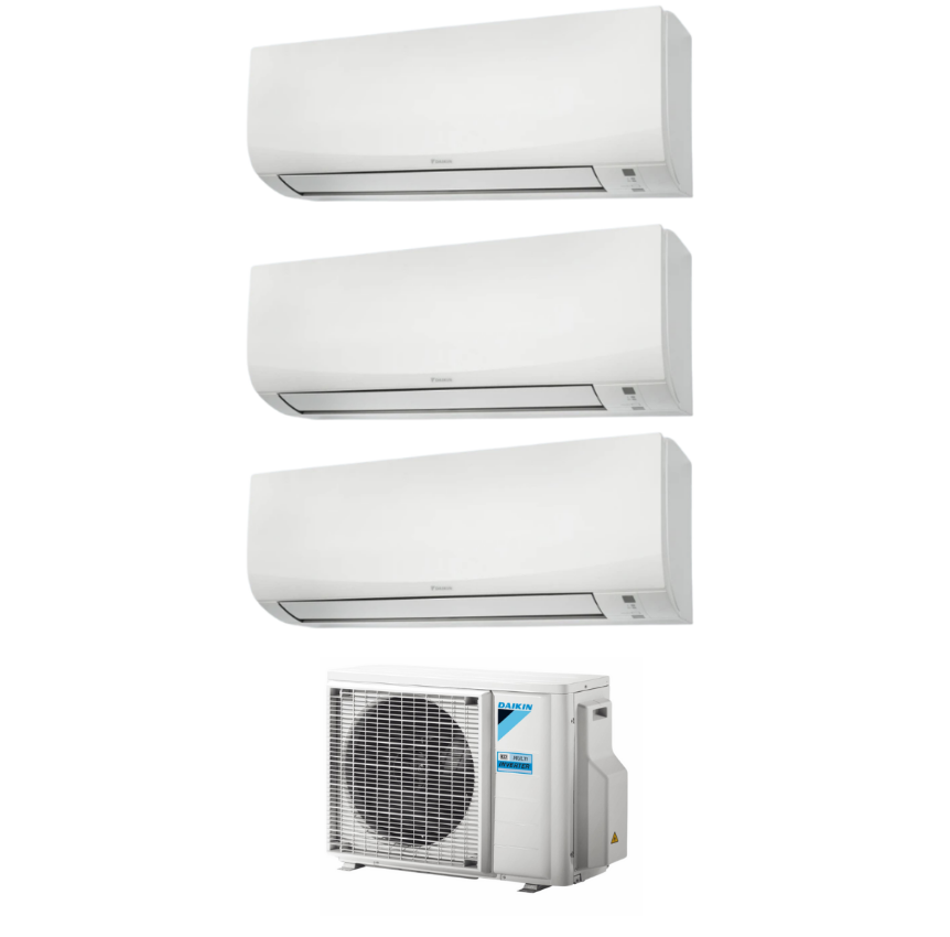 Condizionatore Climatizzatore Daikin Trial Split Inverter R-32 Serie Sensira 7000+7000+12000 Con 3MXF52A Wi-Fi
