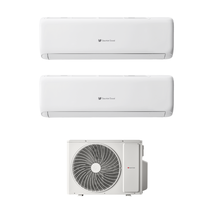 Condizionatore Climatizzatore Hermann Saunier Duval Dual Split Inverter R-32 VivAir Lite 7000+12000 BTU Con SDH1-050MNA2O Wi-Fi Integrato