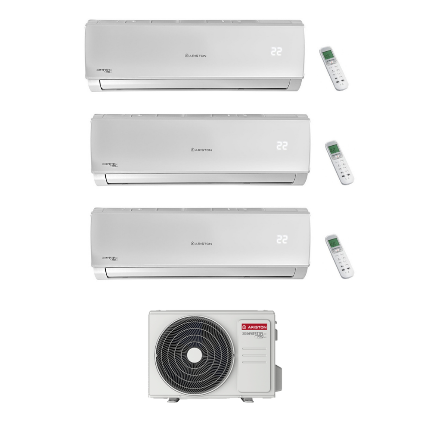 Condizionatore Climatizzatore Ariston Trial Split Inverter Alys R-32 9000+9000+12000 BTU Con TRIALC80 XD0C-O Wi-Fi Optional