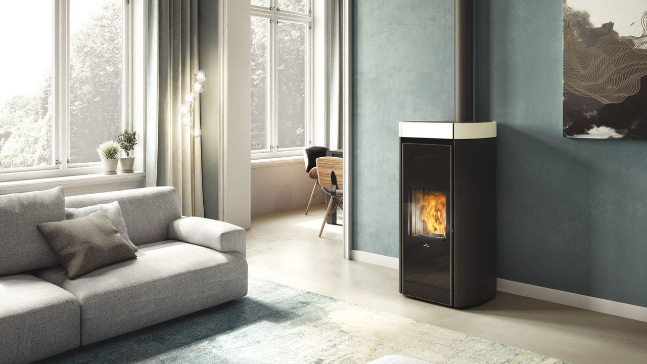 Stufa a Pellet EdilKamin Modello Rada Air Tight C Da 12,8 Kw - Vari Colori