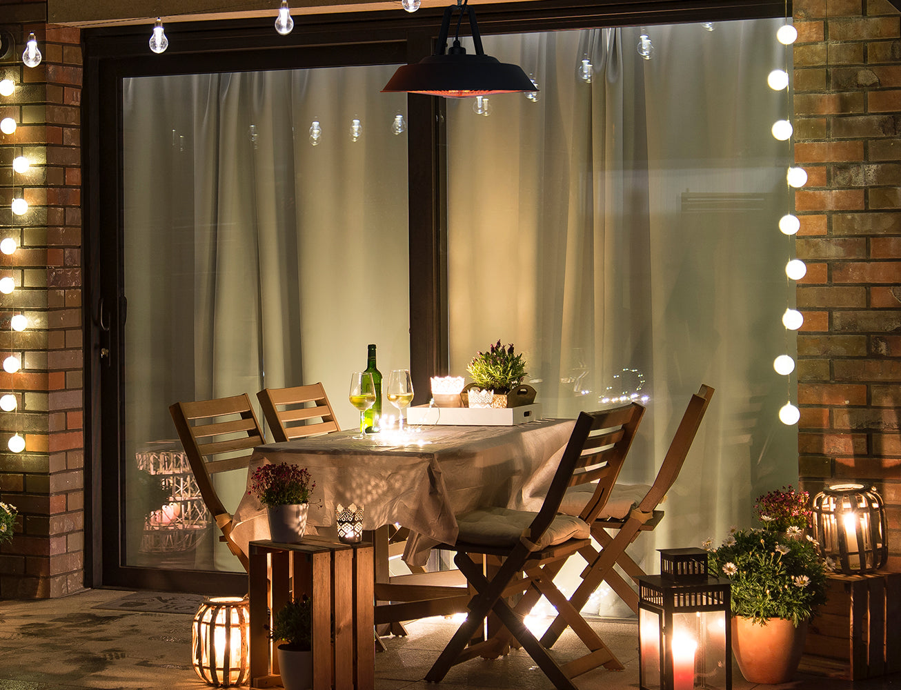 TECNO AIR SYSTEM Ruby Patio RG1500-AP Infrared Pendant Heater - Black