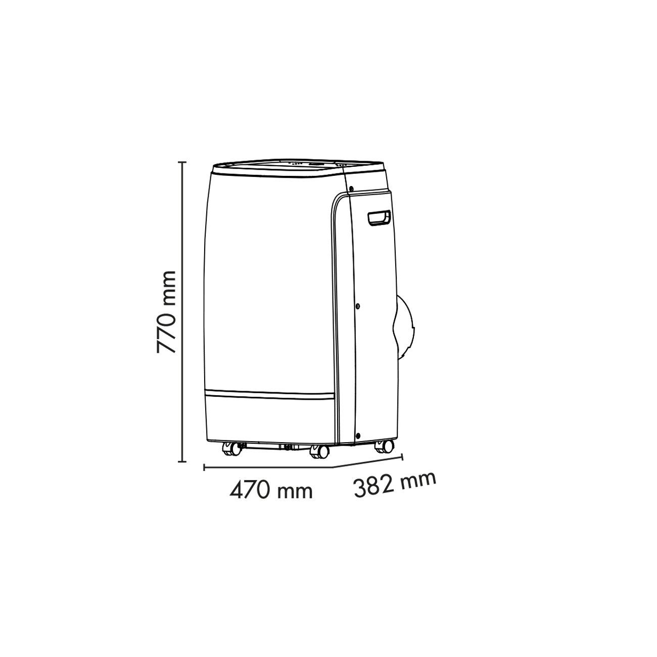 Condizionatore Climatizzatore Portatile Argo a Pompa di Calore Modello Twiggy Plus 13000 BTU Wi-Fi