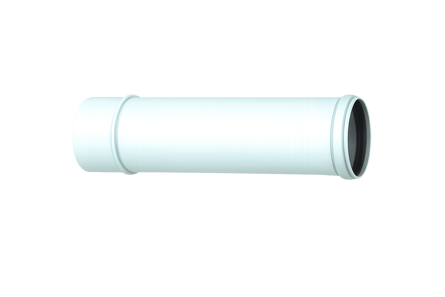 Tubo monoparete in acciaio inox verniciato bianco per caldaie M/F (varie misure)