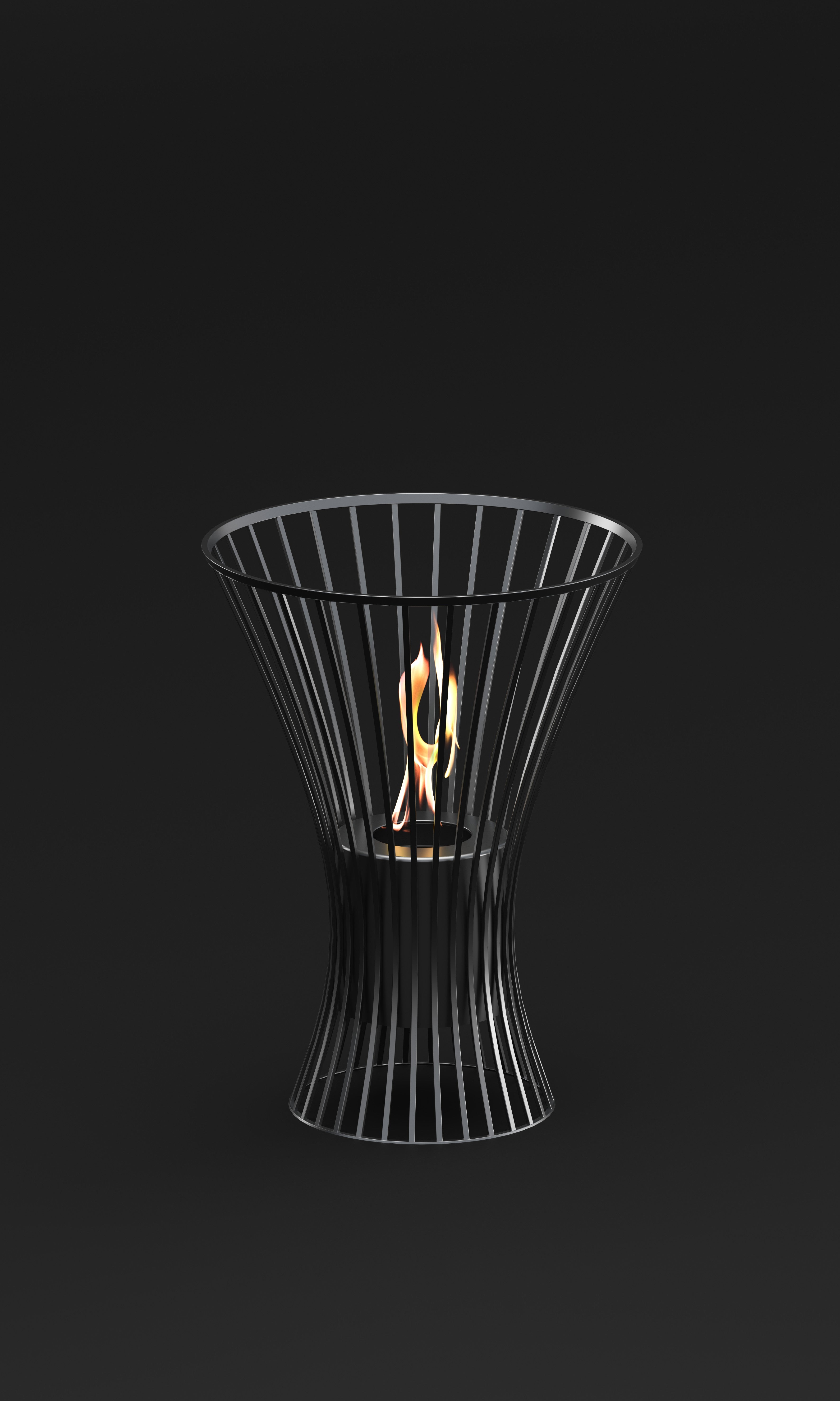 TECNOAIR SYSTEM Camino a Bioetanolo Ruby da Tavolo Modello YORK Da 0,5 kW - Colore Nero