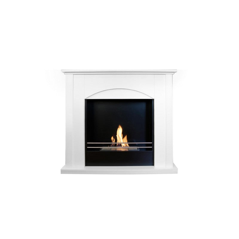 TECNOAIR SYSTEM Camino a Bioetanolo Ruby da Pavimento Modello FIRENZE Da 2,5 kW - Colore Bianco