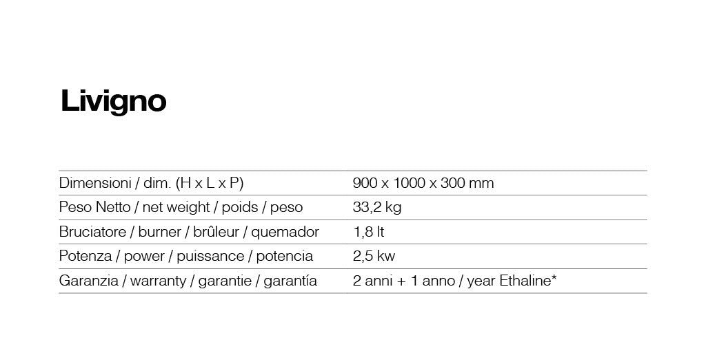 Cheminée à bioéthanol murale TECNOAIR SYSTEM Ruby, modèle VERONA 3,0 kW - Blanche