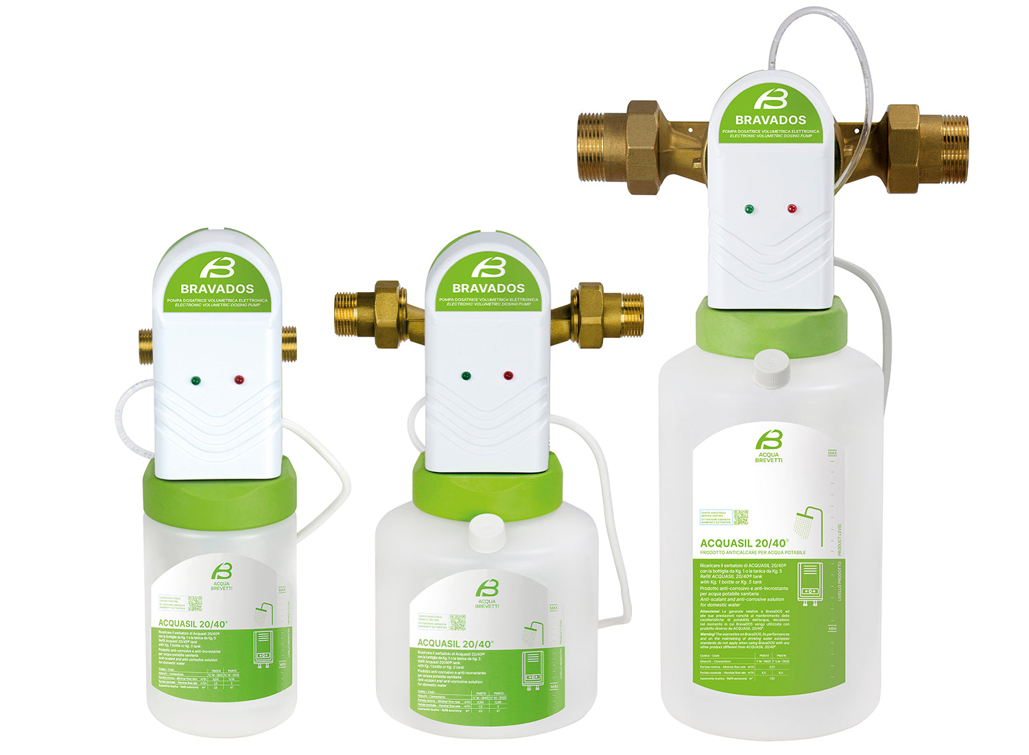 Pompe doseuse volumétrique mécanique Acqua Brevetti MiniDOS avec raccords 1/2" PM009S