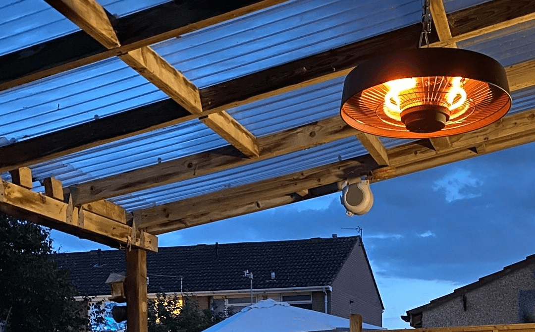 TECNO AIR SYSTEM Ruby Patio RLT-2000AP Infrared Pendant Heater - Black