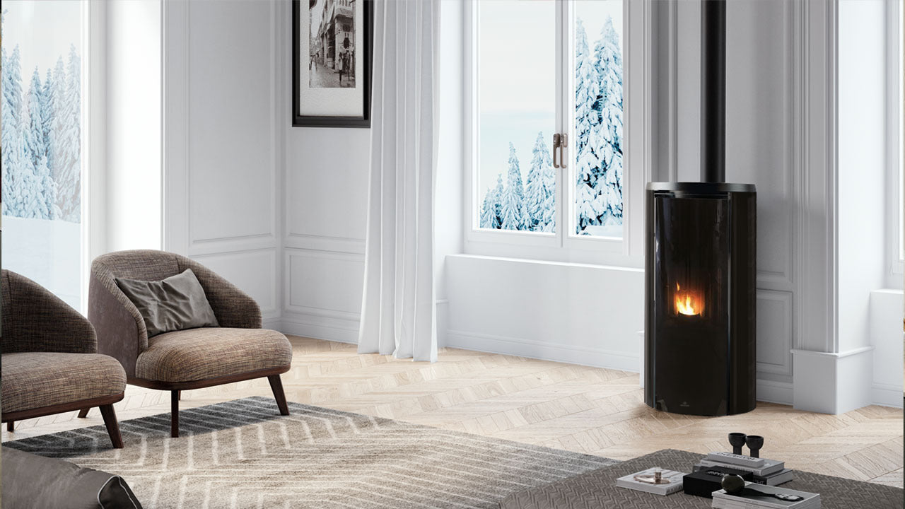 Stufa a Pellet EdilKamin Modello Celia Air Tight C Magic Da 7,2 Kw - Vari Colori