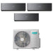 Condizionatore Climatizzatore Hisense Trial Split Inverter R-32 Serie Energy Pro X Black 9000+9000+12000 BTU Con 3AMW72U4RJC Wi-Fi Integrato 9+9+12