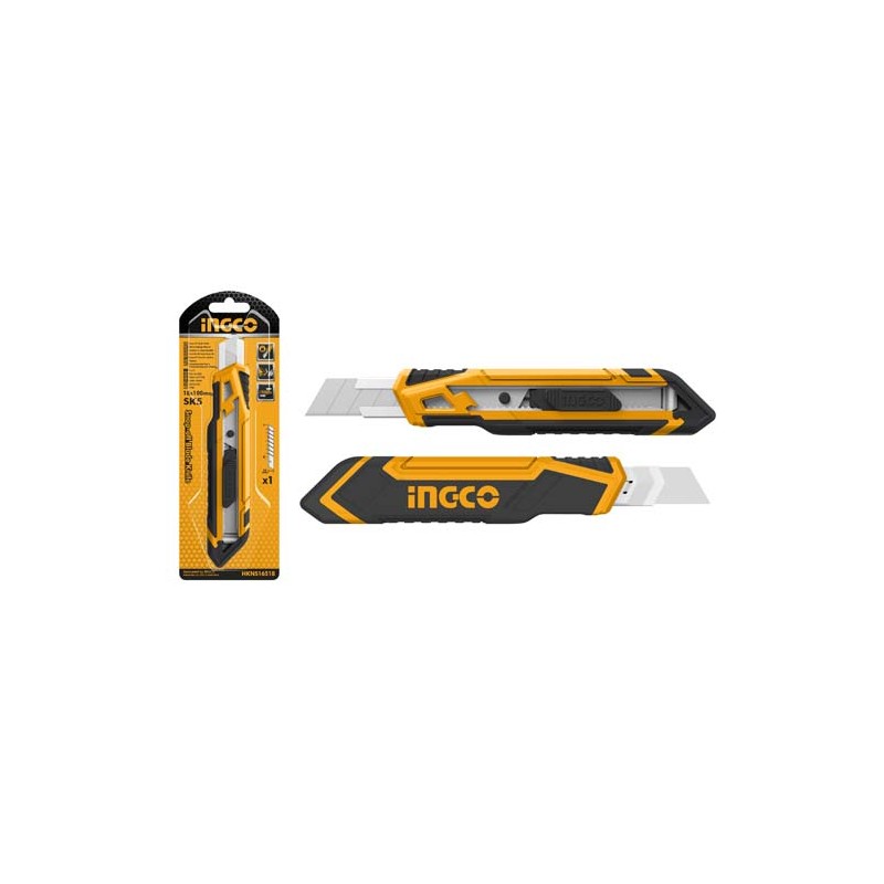 INGCO Taglierino Autobloccante Cutter da 18 x 100 mm