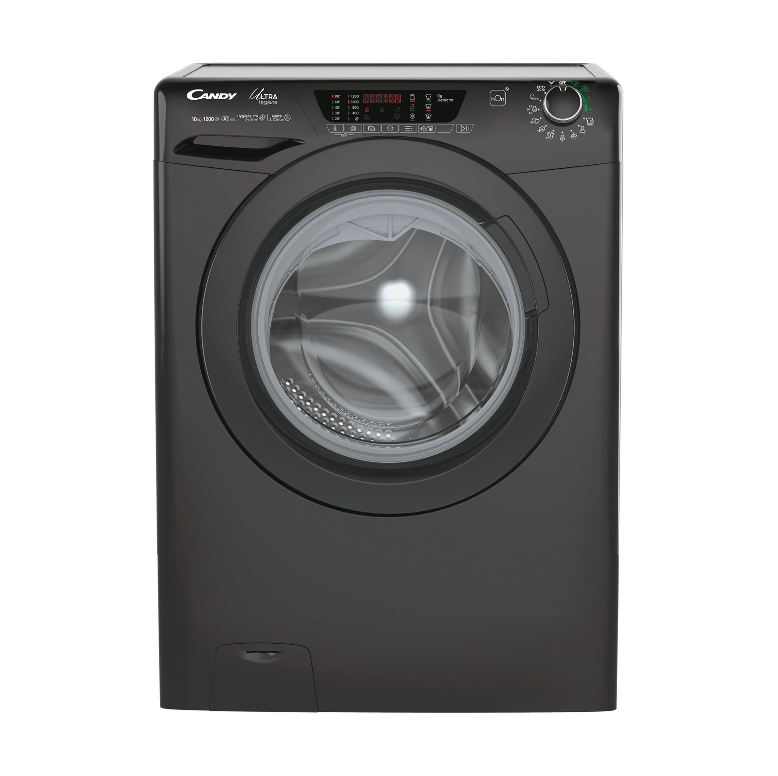 Lavatrice Libera Installazione Caricamento Frontale Candy Ultra Hygiene HES12104TWMBB6-S 10 kg 1200 Giri/min Nero