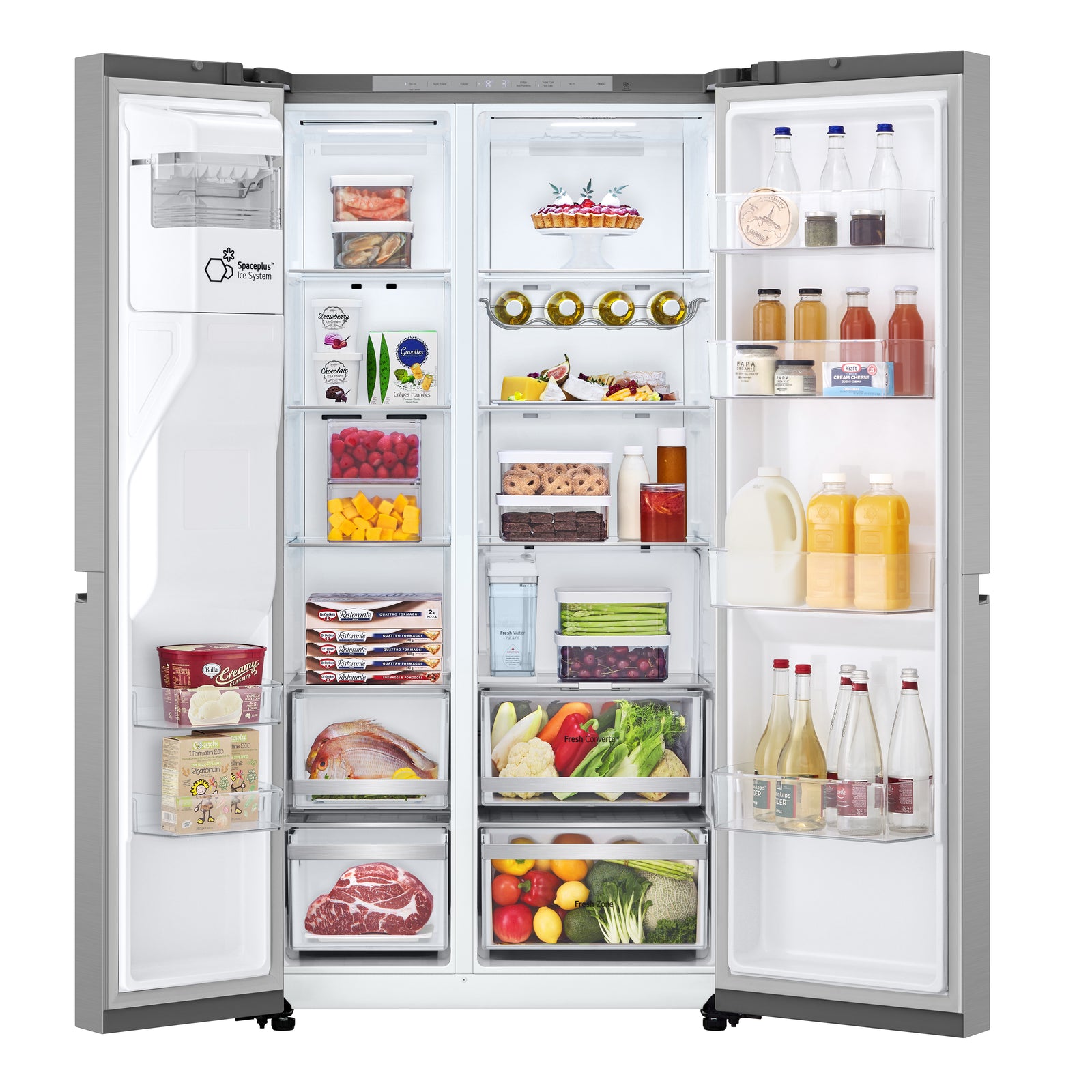 Frigorifero Side-by-Side Libera Installazione LG GSLE81PYBC 628L Classe C Wi-Fi Prime Silver