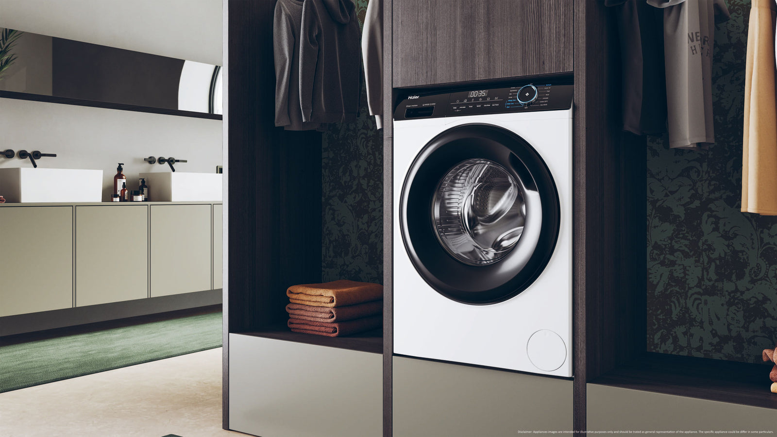 Lavatrice Libera Installazione Caricamento Frontale Haier I-Pro Series 3 HW80-B14939 8 kg 1400 Giri/min Bianco